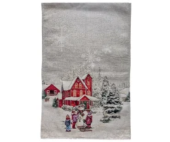 Bieżnik świąteczny bałwanki 40x135 cm