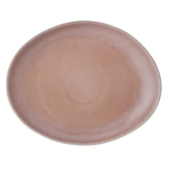 Ceramiczny talerz różowy matowy