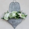 Dekoracja Ścienna metalowa szara styl romantyczny