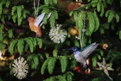 Dekoracja drewniana wisząca kolibry fioletowe