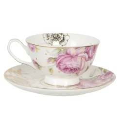 Filiżanka do herbaty złota róża porcelana