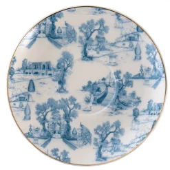 Filiżanka porcelanowa biało-niebieska zestaw 6 szt.