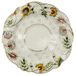 Filiżanka porcelowa kwiaty na czarno-złotym tle 200 ml komplet 2 szt.