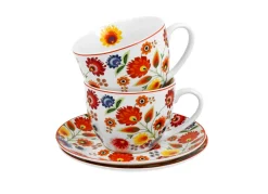 Filiżanki porcelanowe komplet 2 szt. 280 ML ETNO ŁOWICZ