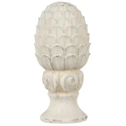 Karczoch ceramiczny ozdobny kremowy