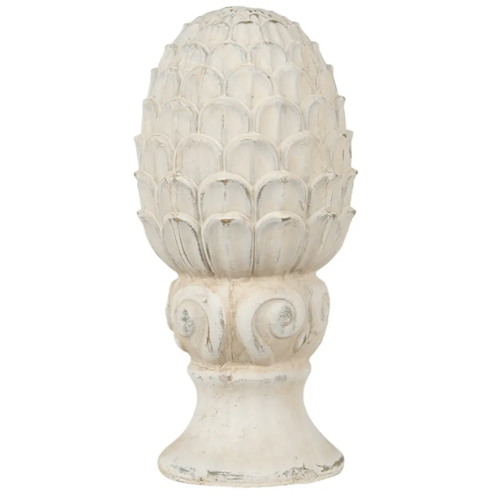 Karczoch ceramiczny ozdobny kremowy