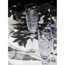Kieliszki do szampana prosecco 3 sztuki niebieskie Veranda