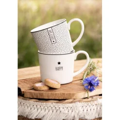 Kubek do herbaty ceramiczny Happy komplet 6 szt.