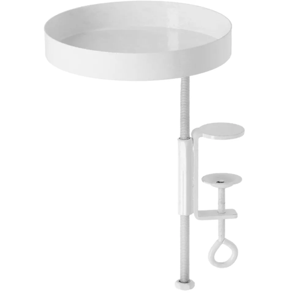 Kwietnik metalowy parapetowy biały mały