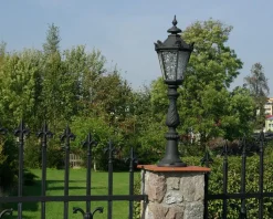Lampa ogrodowa stojąca lampion lampa zewnętrzna żeliwna 90cm