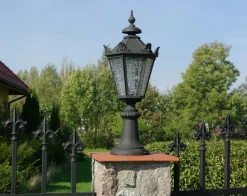 Lampa ogrodowa stojąca lampion lampa zewnętrzna żeliwna 67cm