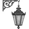 Lampa zewnętrzna kinkiet na wysięgniku lampion żeliwny
