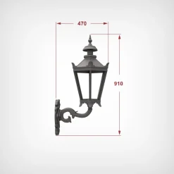 Lampa zewnętrzna ogrodowa kinkiet zewnętrzny lampion stojący duży
