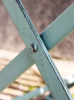 Meble ogrodowe metalowe zielone prowansalskie