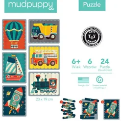 Mudpuppy. Puzzle środki transportu