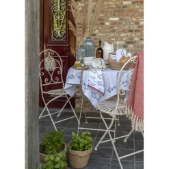 Obrus bawełniany kwadratowy 150 cm rybki