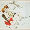 Plakat znaki zodiaku retro - Bliźnięta