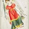 Plakat znaki zodiaku retro - Panna