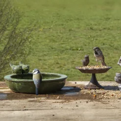 Poidełko basen dla ptaków - ceramiczne zielone