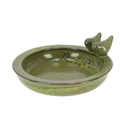 Poidełko dla ptaków ceramiczne zielone