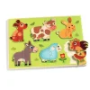 Puzzle Djeco drewniane dwuelementowe Coucou-cow 18 miesięcy