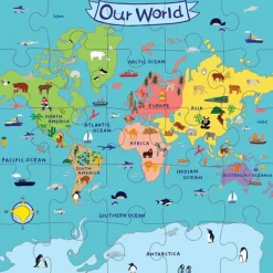 Puzzle podłogowe Mapa Świata 2+ Mudpuppy
