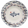 Talerz porcelanowy śniadaniowy rybki komplet 8 szt.