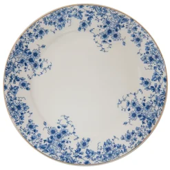 Talerz porcelanowy niebieskie kwiaty zestaw 4 szt.