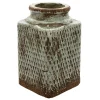 Wazon ceramiczny zielony postarzany