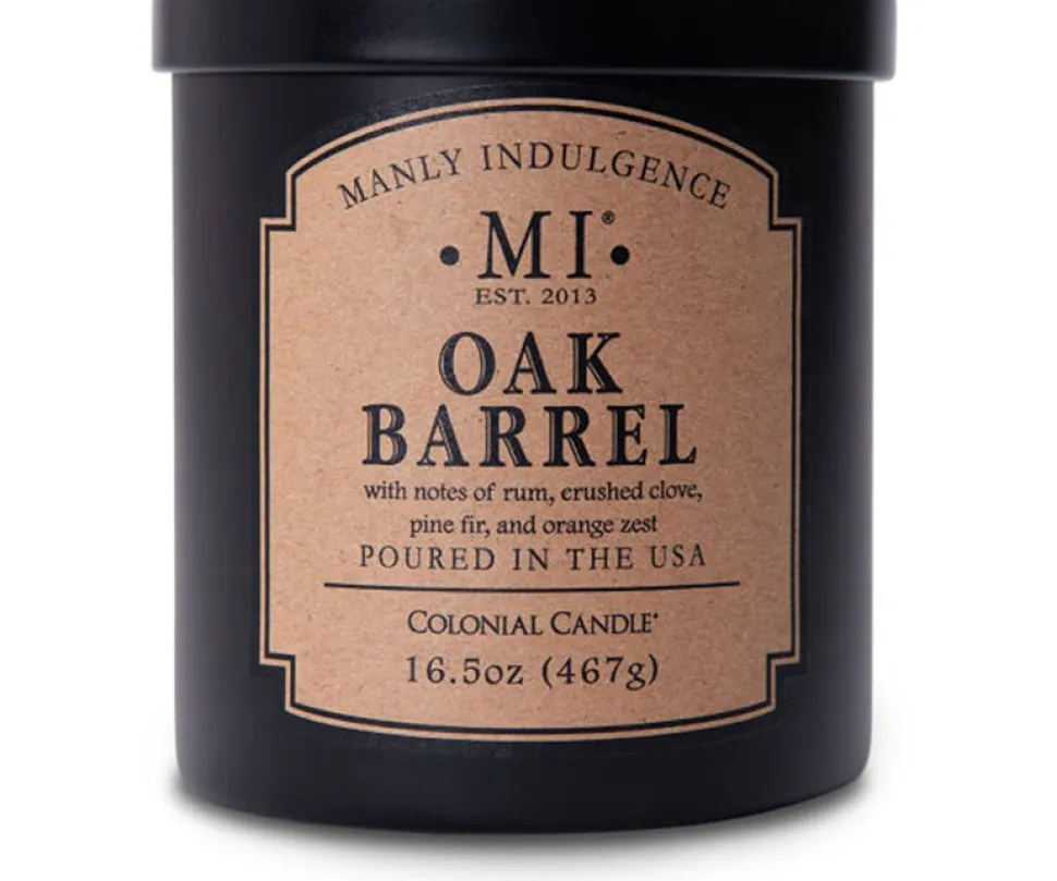 Świeca sojowa Oak Barrel Colonial Candle zapachowa w szkle 467g