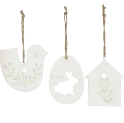 Wielkanocne ceramiczne zawieszki jajko ptaszek domek Edwina