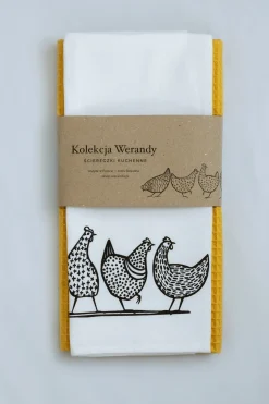 Zestaw ścierek kuchennych Kurki - Kolekcja Werandy